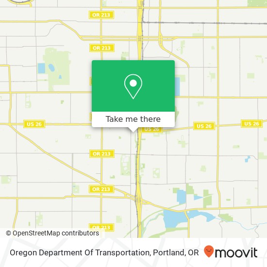 Mapa de Oregon Department Of Transportation
