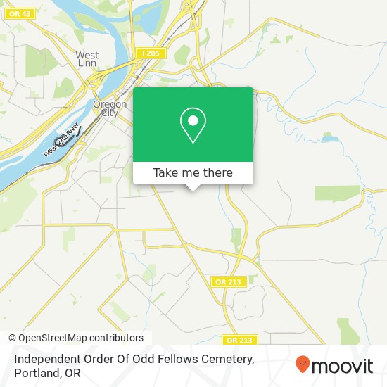 Mapa de Independent Order Of Odd Fellows Cemetery