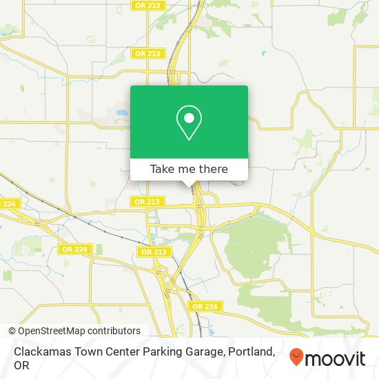 Mapa de Clackamas Town Center Parking Garage