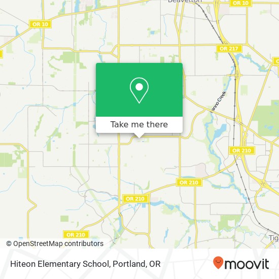 Hiteon Elementary School map