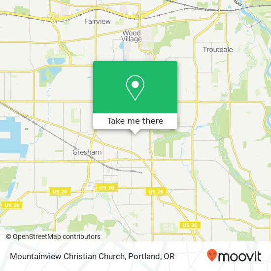 Mountainview Christian Church map