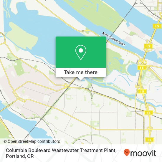 Columbia Boulevard Wastewater Treatment Plant map