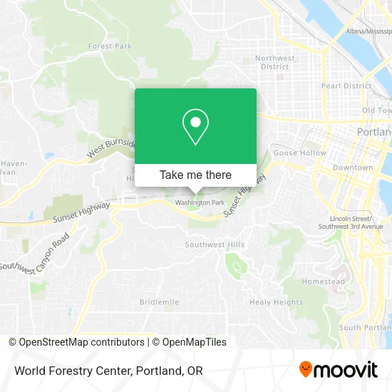 World Forestry Center map