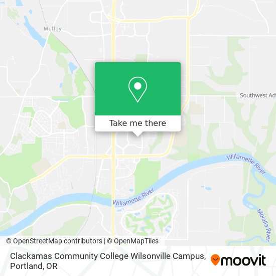 Mapa de Clackamas Community College Wilsonville Campus