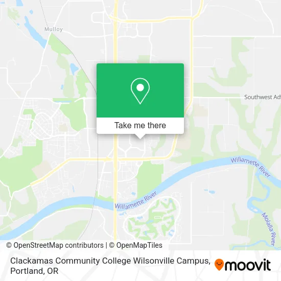 Mapa de Clackamas Community College Wilsonville Campus
