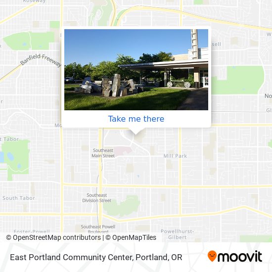 East Portland Community Center map
