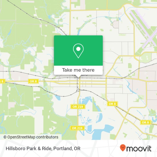 Hillsboro Park & Ride map