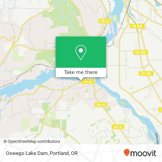 Oswego Lake Dam map