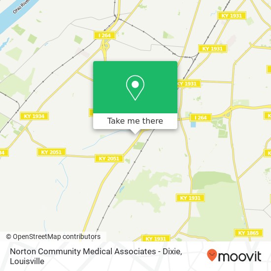 Mapa de Norton Community Medical Associates - Dixie