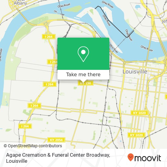 Agape Cremation & Funeral Center Broadway map