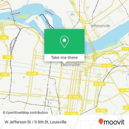 W Jefferson St / S 8th St map