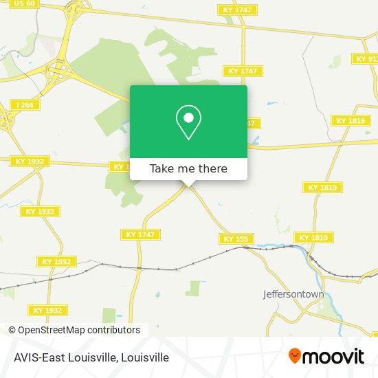 AVIS-East Louisville map