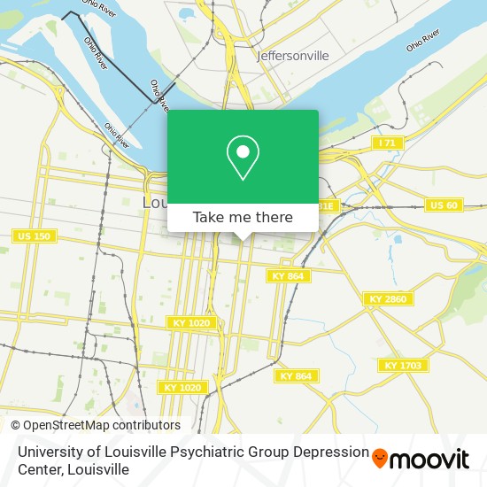 Mapa de University of Louisville Psychiatric Group Depression Center