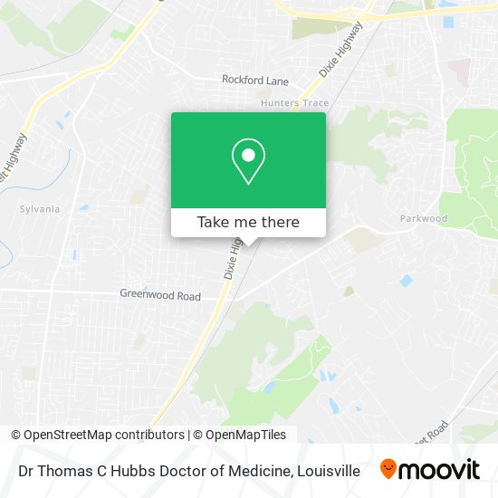 Dr Thomas C Hubbs Doctor of Medicine map