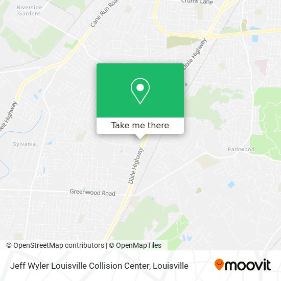 Jeff Wyler Louisville Collision Center map