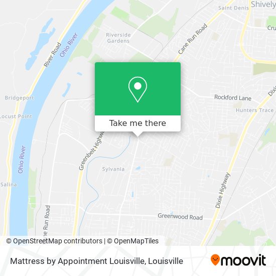 Mattress by Appointment Louisville map