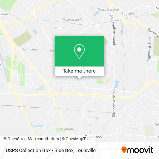 Mapa de USPS Collection Box - Blue Box