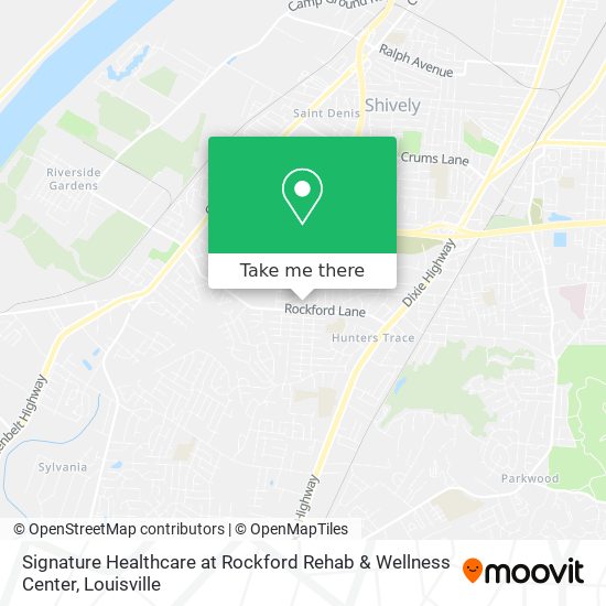 Signature Healthcare at Rockford Rehab & Wellness Center map