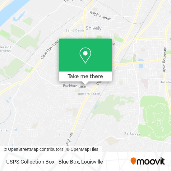 USPS Collection Box - Blue Box map