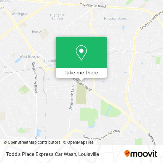 Todd's Place Express Car Wash map