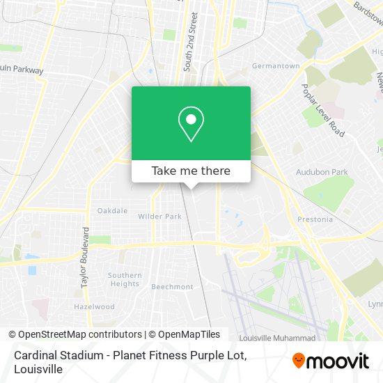 Mapa de Cardinal Stadium - Planet Fitness Purple Lot