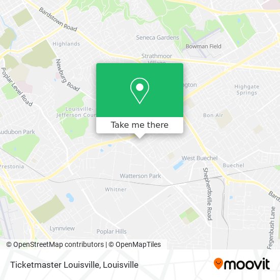 Ticketmaster Louisville map