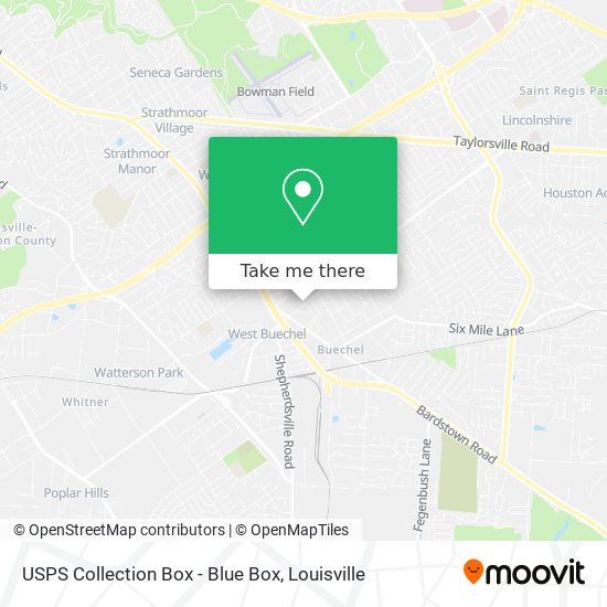 USPS Collection Box - Blue Box map