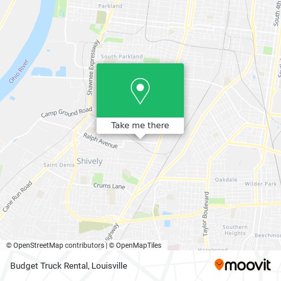 Budget Truck Rental map