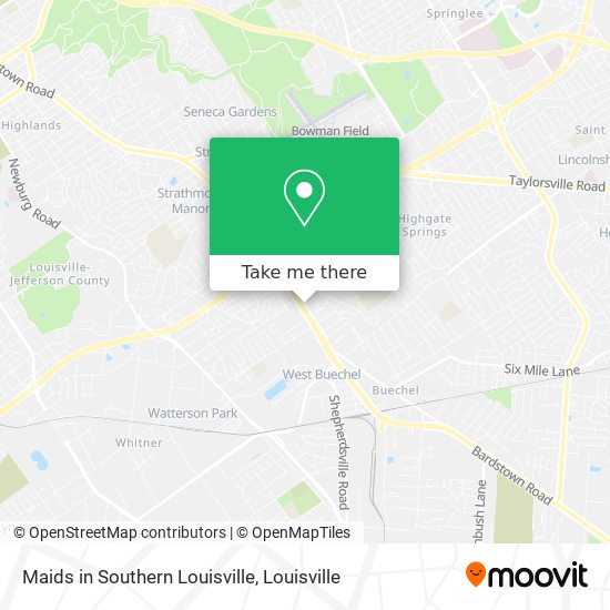 Maids in Southern Louisville map