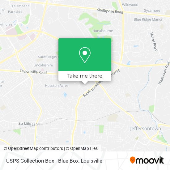 USPS Collection Box - Blue Box map