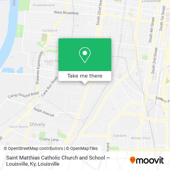 Saint Matthias Catholic Church and School ~ Louisville, Ky map