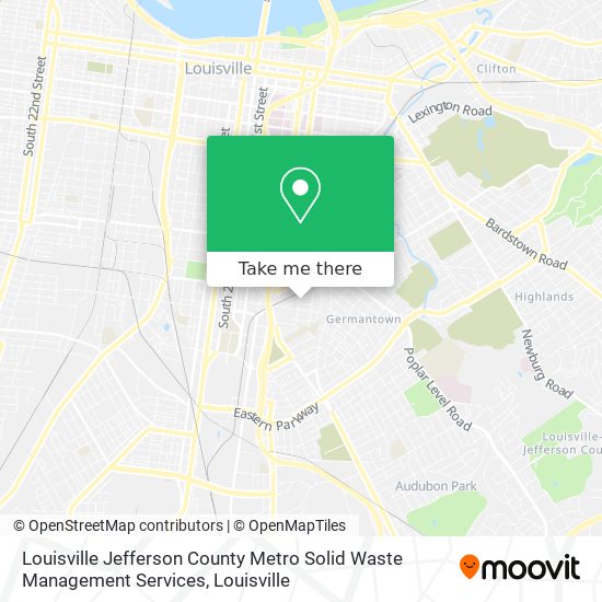 Louisville Jefferson County Metro Solid Waste Management Services map