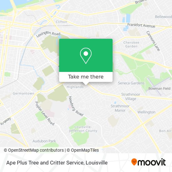 Ape Plus Tree and Critter Service map