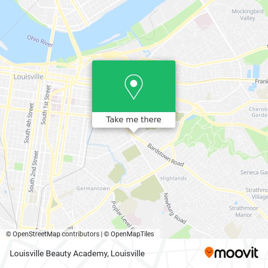 Louisville Beauty Academy map