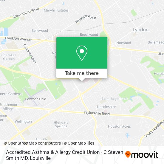 Mapa de Accredited Asthma & Allergy Credit Union - C Steven Smith MD