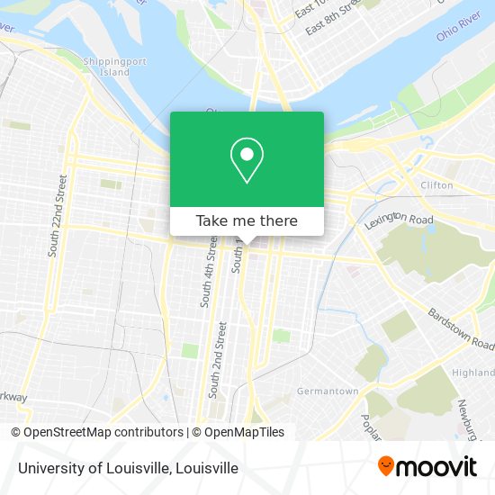 University of Louisville map