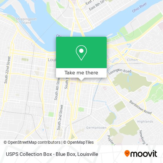 USPS Collection Box - Blue Box map