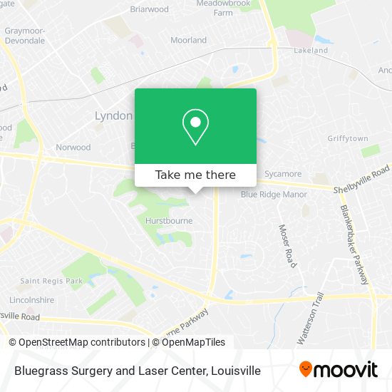 Bluegrass Surgery and Laser Center map