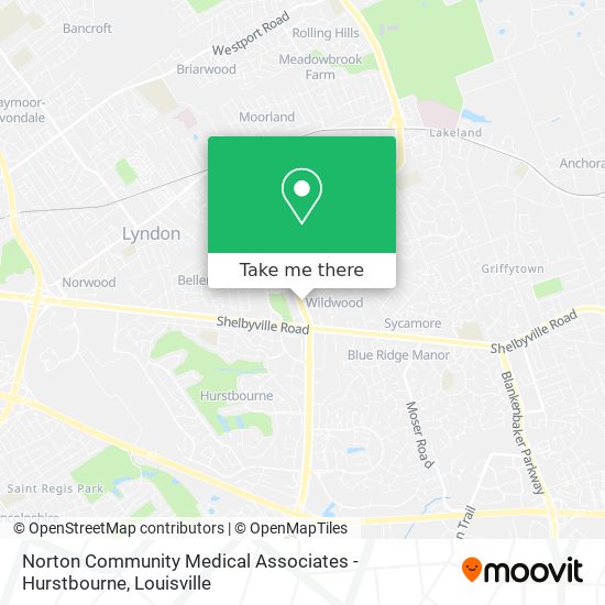 Norton Community Medical Associates - Hurstbourne map