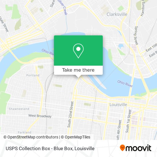 USPS Collection Box - Blue Box map