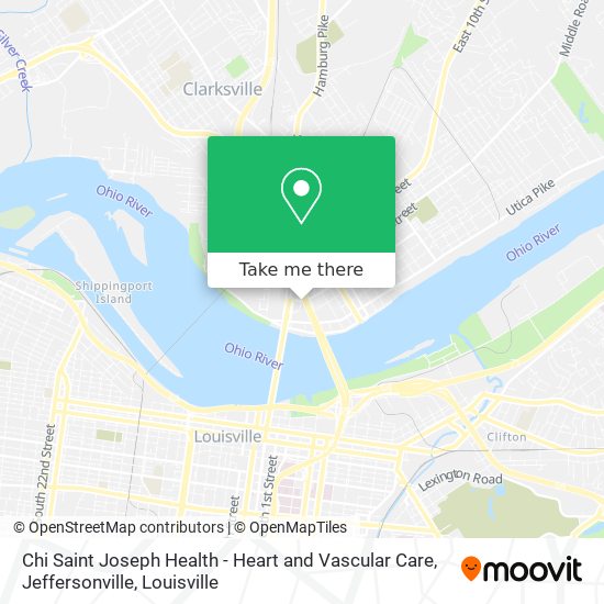 Mapa de Chi Saint Joseph Health - Heart and Vascular Care, Jeffersonville