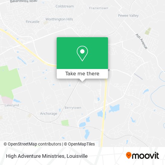 Mapa de High Adventure Ministries