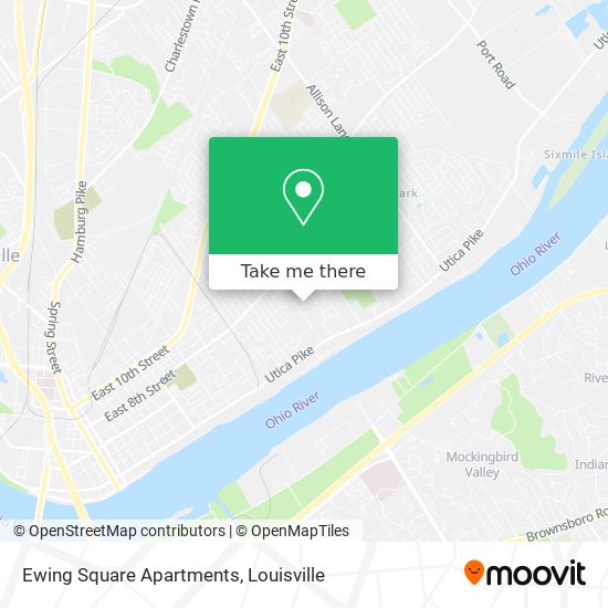 Mapa de Ewing Square Apartments