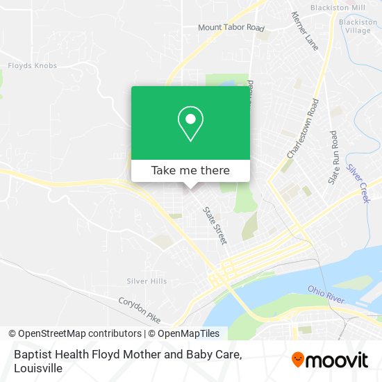 Baptist Health Floyd Mother and Baby Care map