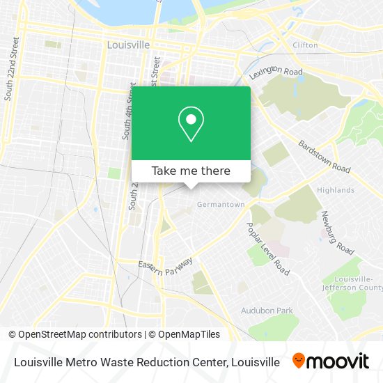Louisville Metro Waste Reduction Center map