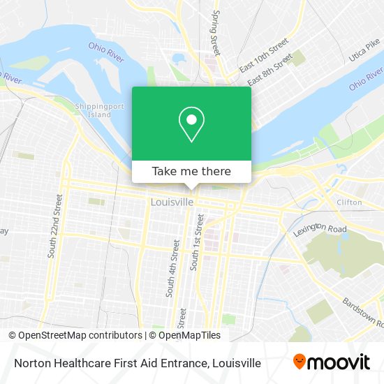 Norton Healthcare First Aid Entrance map