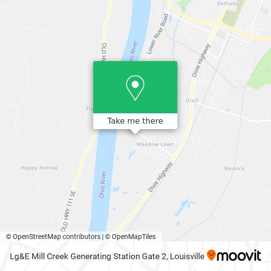 Mapa de Lg&E Mill Creek Generating Station Gate 2