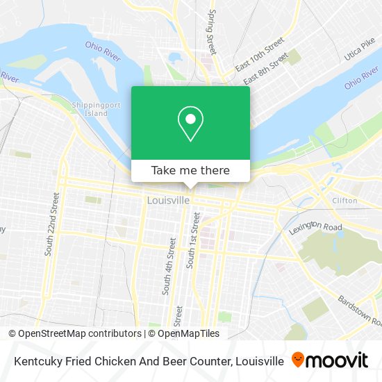 Kentcuky Fried Chicken And Beer Counter map