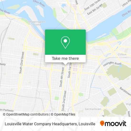 Mapa de Louisville Water Company Headquarters