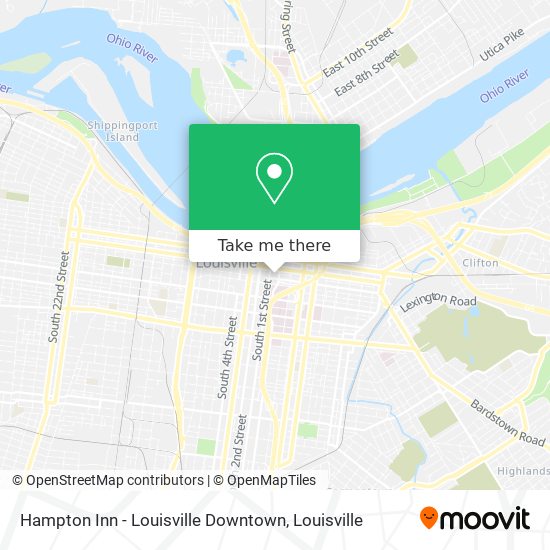 Hampton Inn - Louisville Downtown map